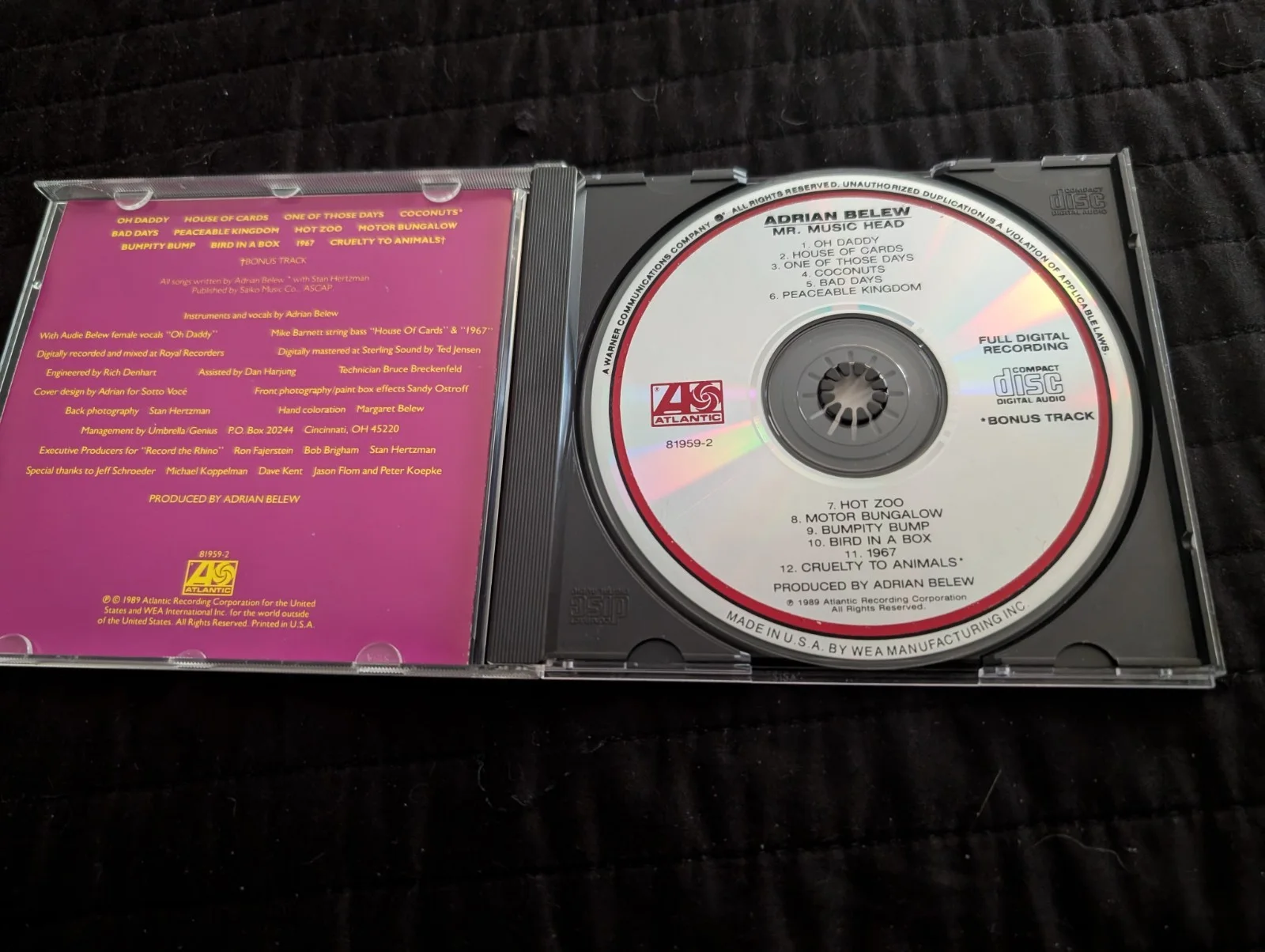 Adrian Belew Signed Copy Of Mr Music Head, image 2