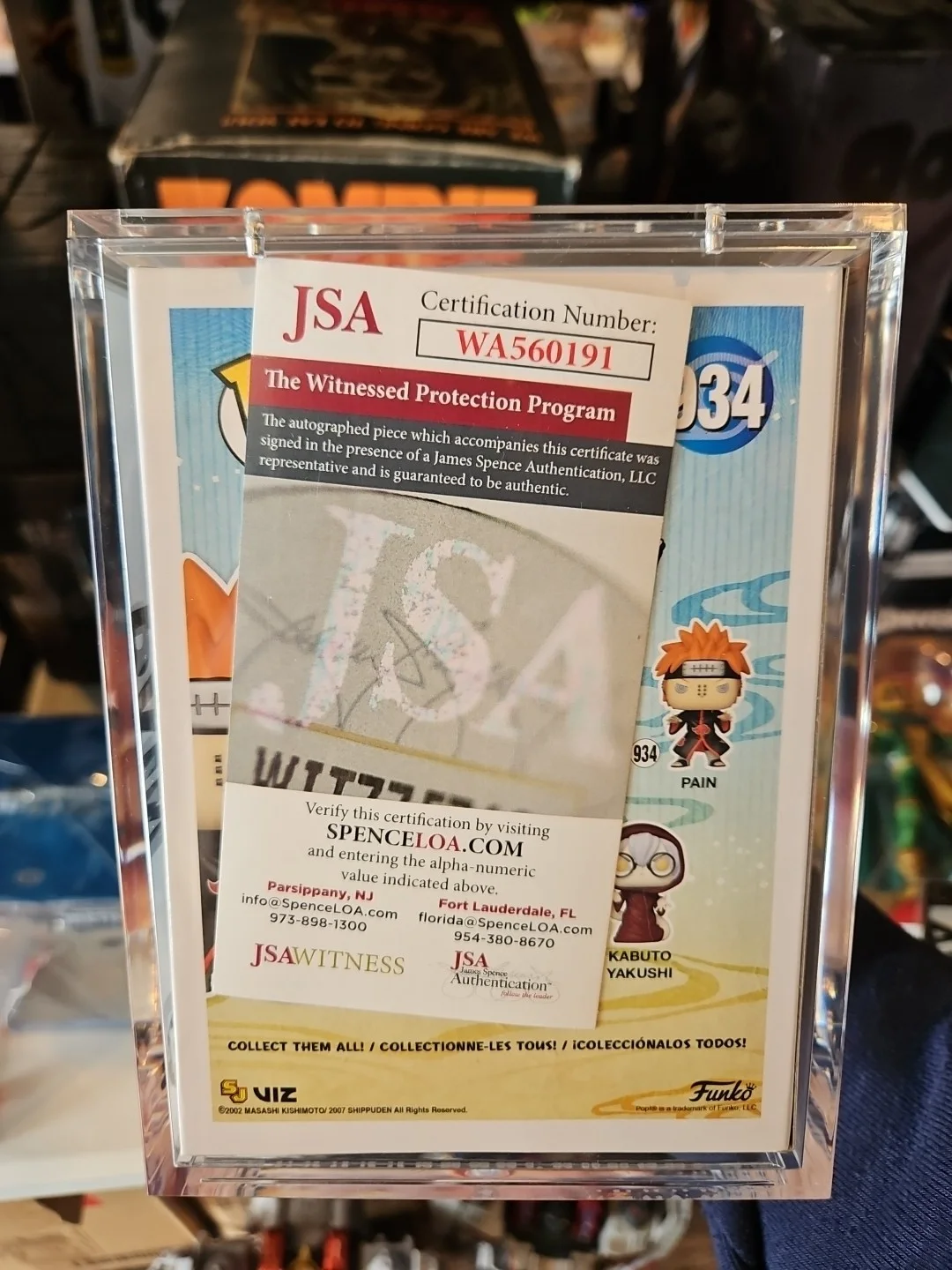 Troy Baker — Troy Baker Signed Autographed Funko Pop #934 Naruto Shippuden PAIN JSA, image 3