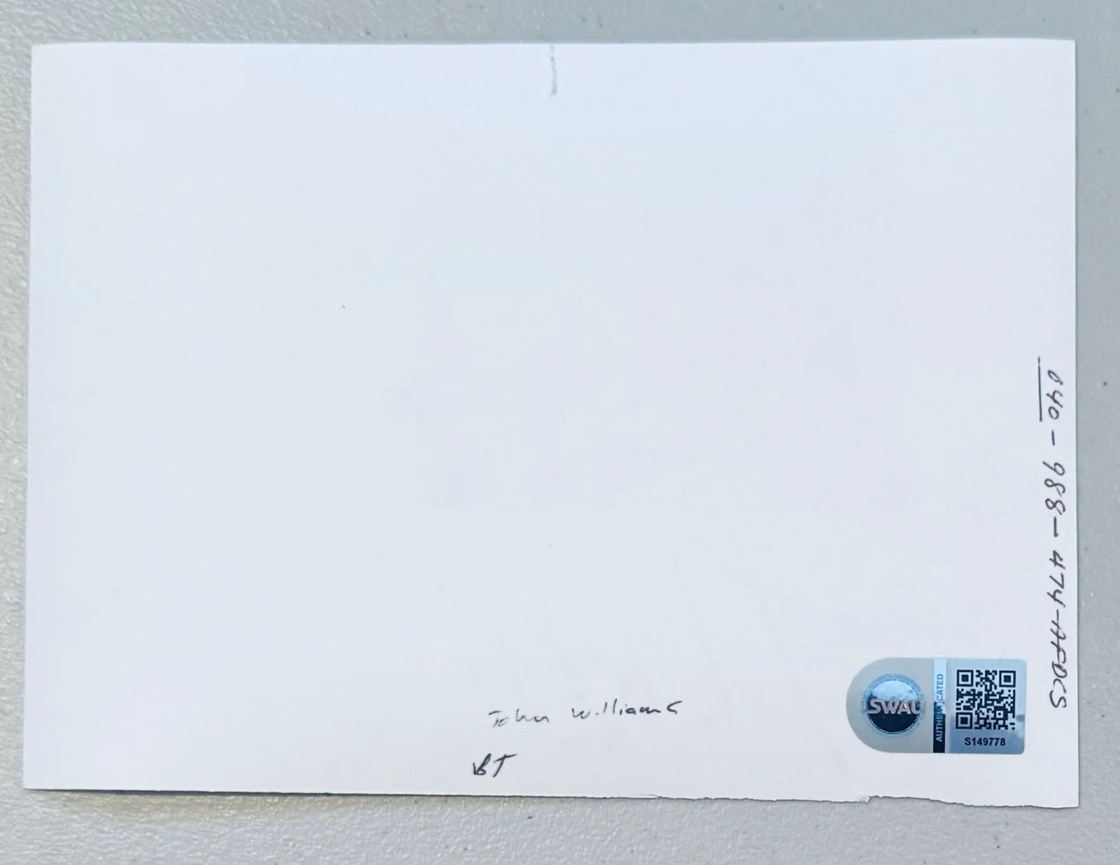 John Williams Signed Autographed 5x7 Photo SWAU Authenticated Star Wars Jaws 3, изображение 2