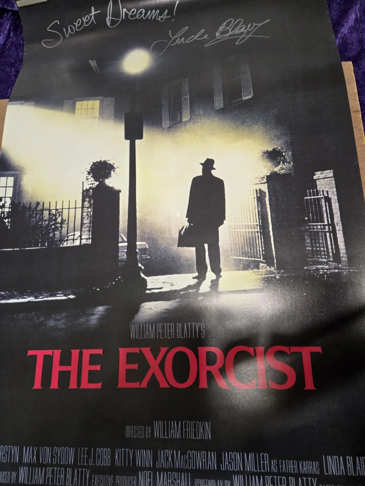 The Exorcist Linda Blair Signed Sweet Dream! 22”X 34” Poster COA, изображение 3