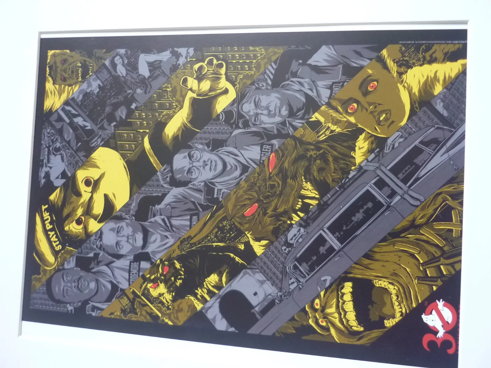 x2 set a4 ready framed ghostbusters two versions june 18th 1984 who ya gonna cal, image 2