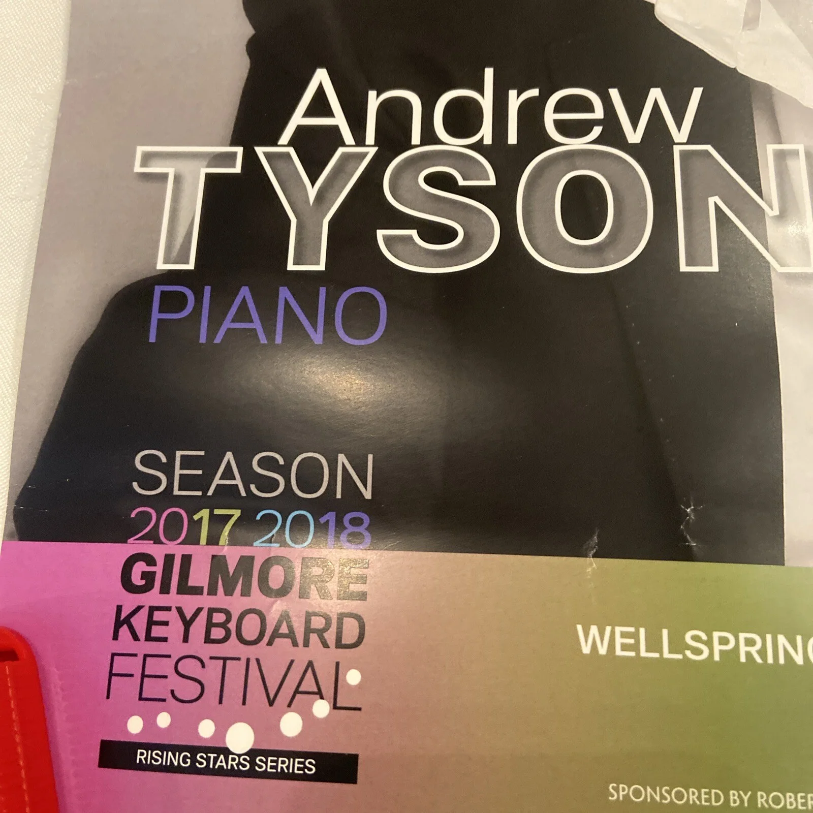 Andrew Tyson-Piano-Autographed Poster- 2017/18 Gilmore Keyboard Festival 11”x17”, изображение 4