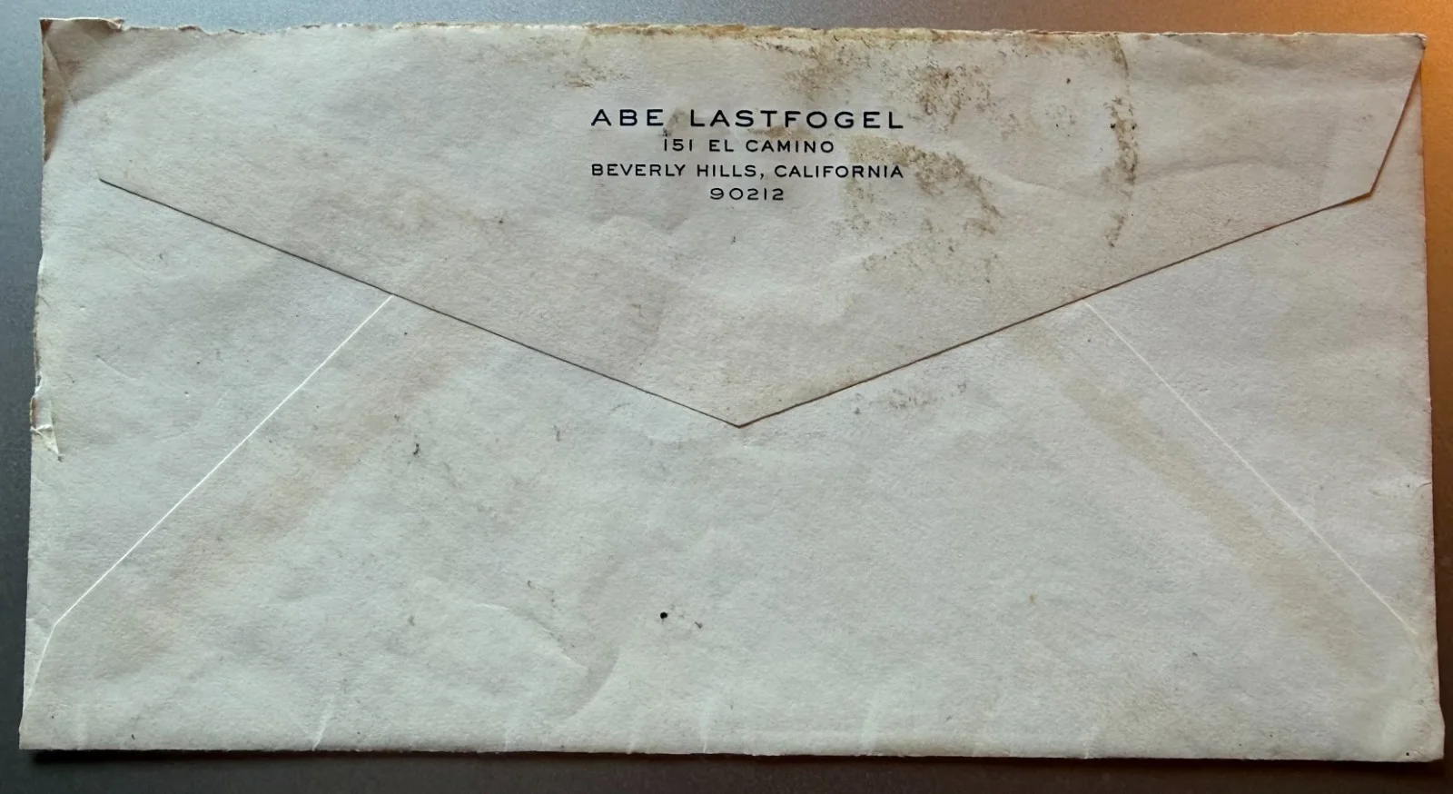 Abe Lastfogel — Abe Lastfogel Hand Signed Letter-President of William Morris Agency, image 2
