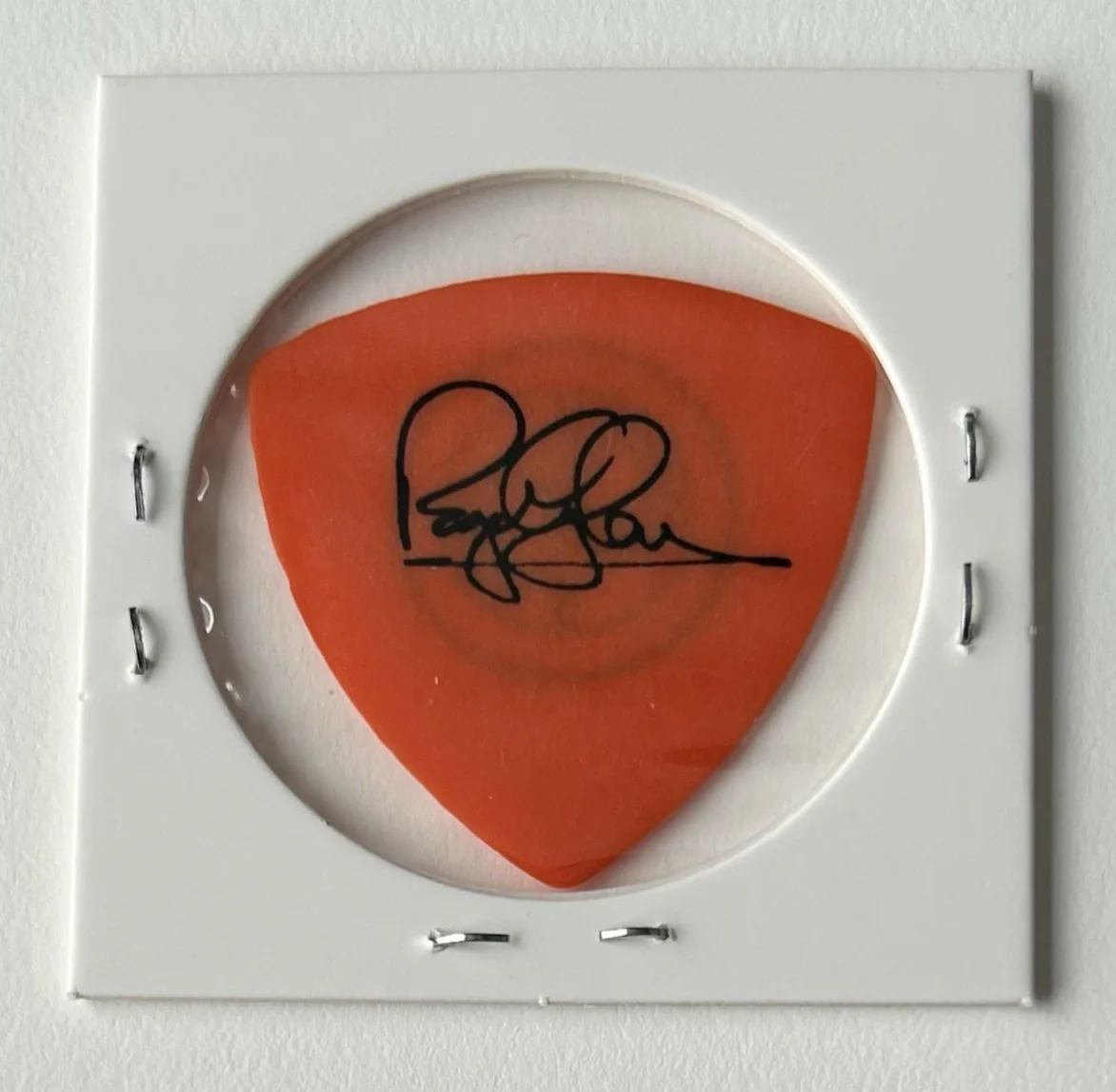 Deep Purple - Roger Glover Signature Tour Guitar Pick - Orange/Black, image 2