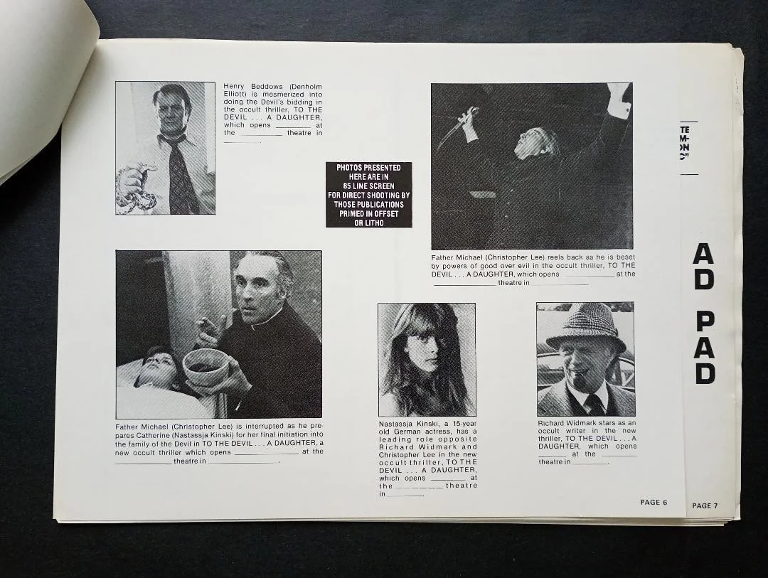 TO THE DEVIL A DAUGHTER pressbook, image 2