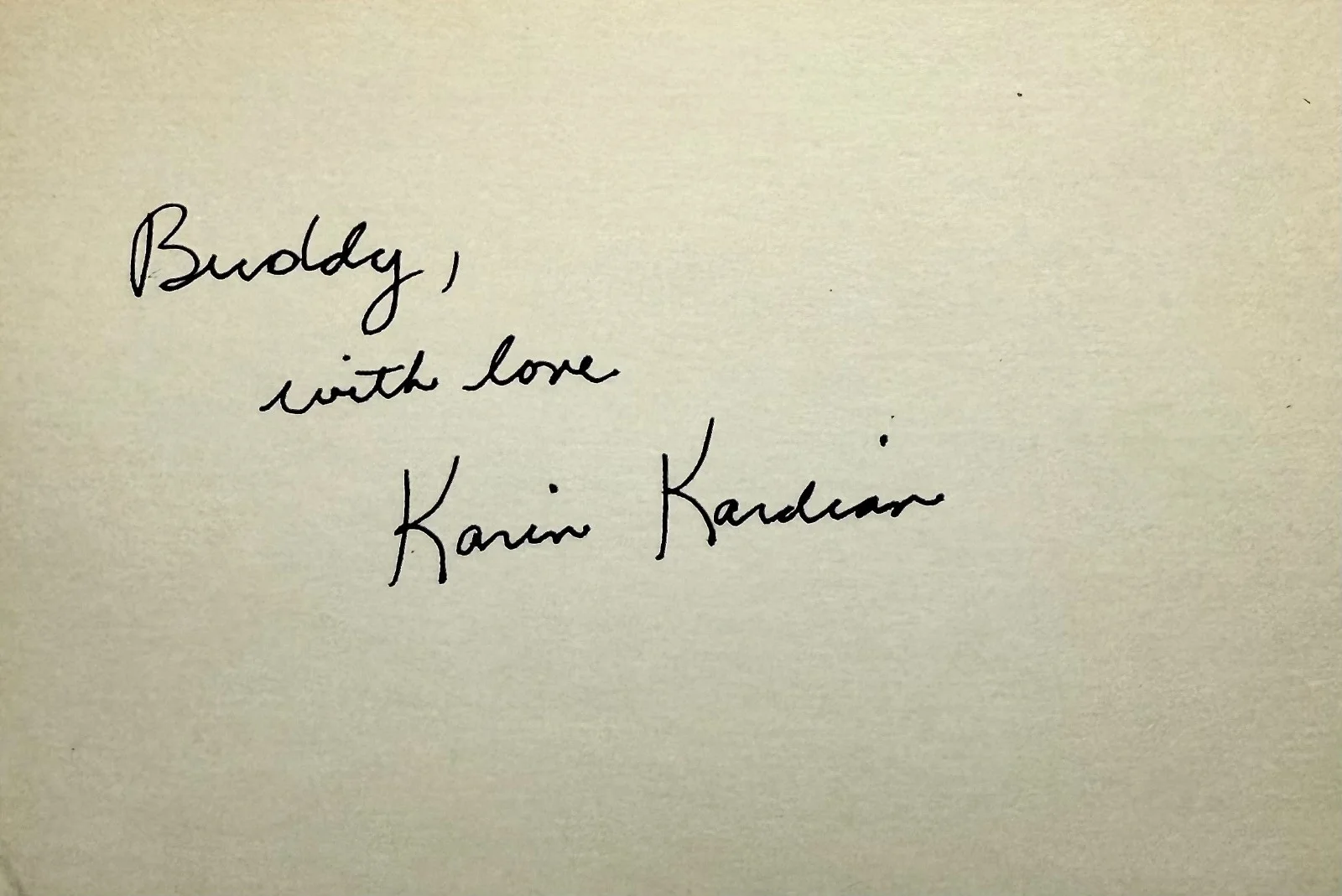 Karin Kardian — KARIN KARDIAN Signed Autographed 4"x 6" INDEX CARD NIGHTBEAST B-HORROR RARE, изображение 3