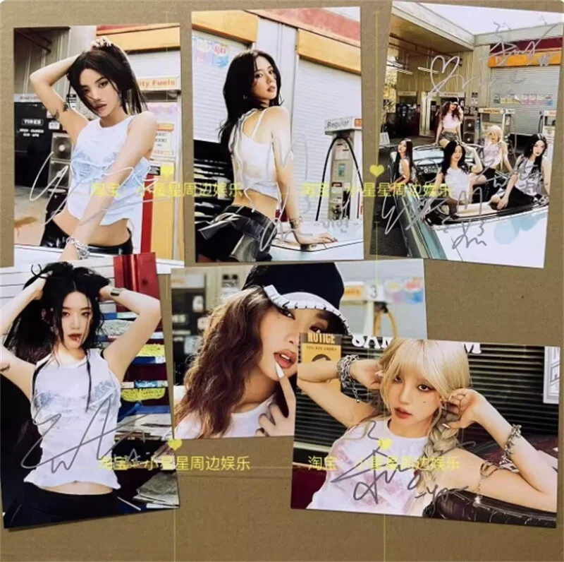 Gidle Minnie MIYEON YUQI Hand Signed 6'' Photo Autograph Photos Gift, изображение 2