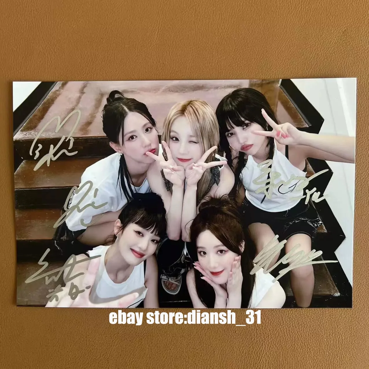 GIDLE — (G)I-DLE GIDLE Group Photo K-POP Collection KPOP 4*6 Autographed Photo Set Rare, image 2