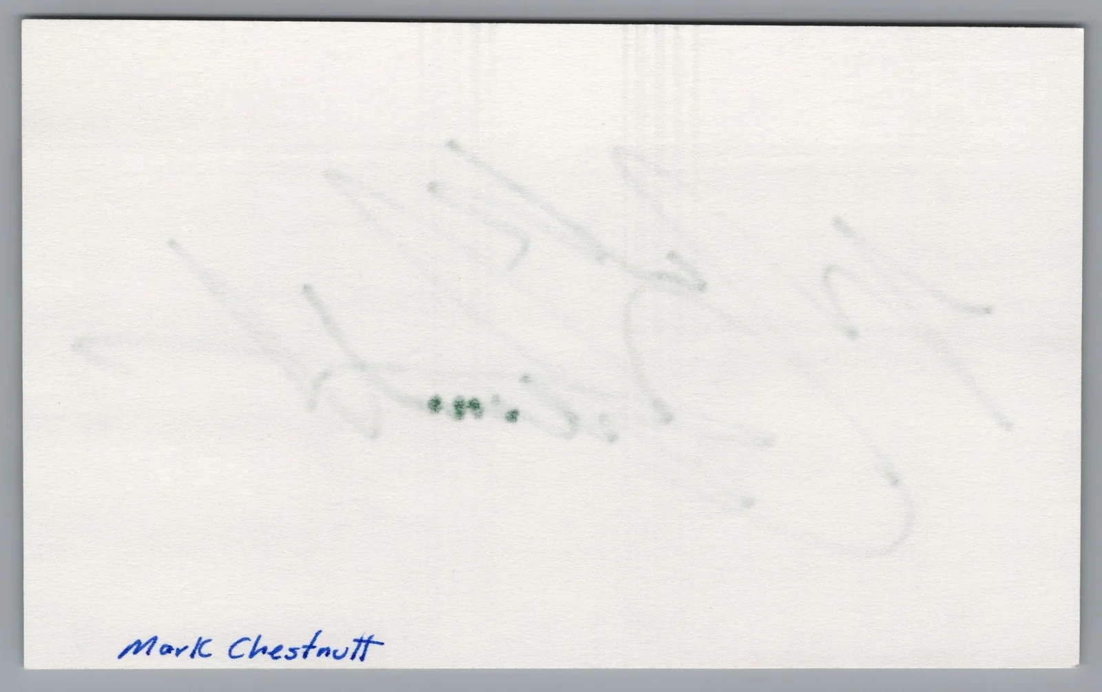 Mark Chesnutt — Mark Chesnutt Signed 3x5 Index Card Autographed, image 2