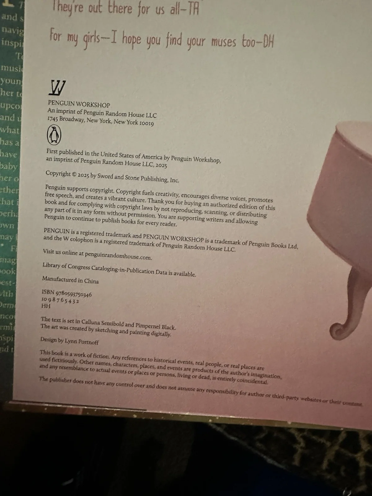 Tori Amos - Tori And The Muses Signed/Autographed Children’s Book - Brand New, изображение 3