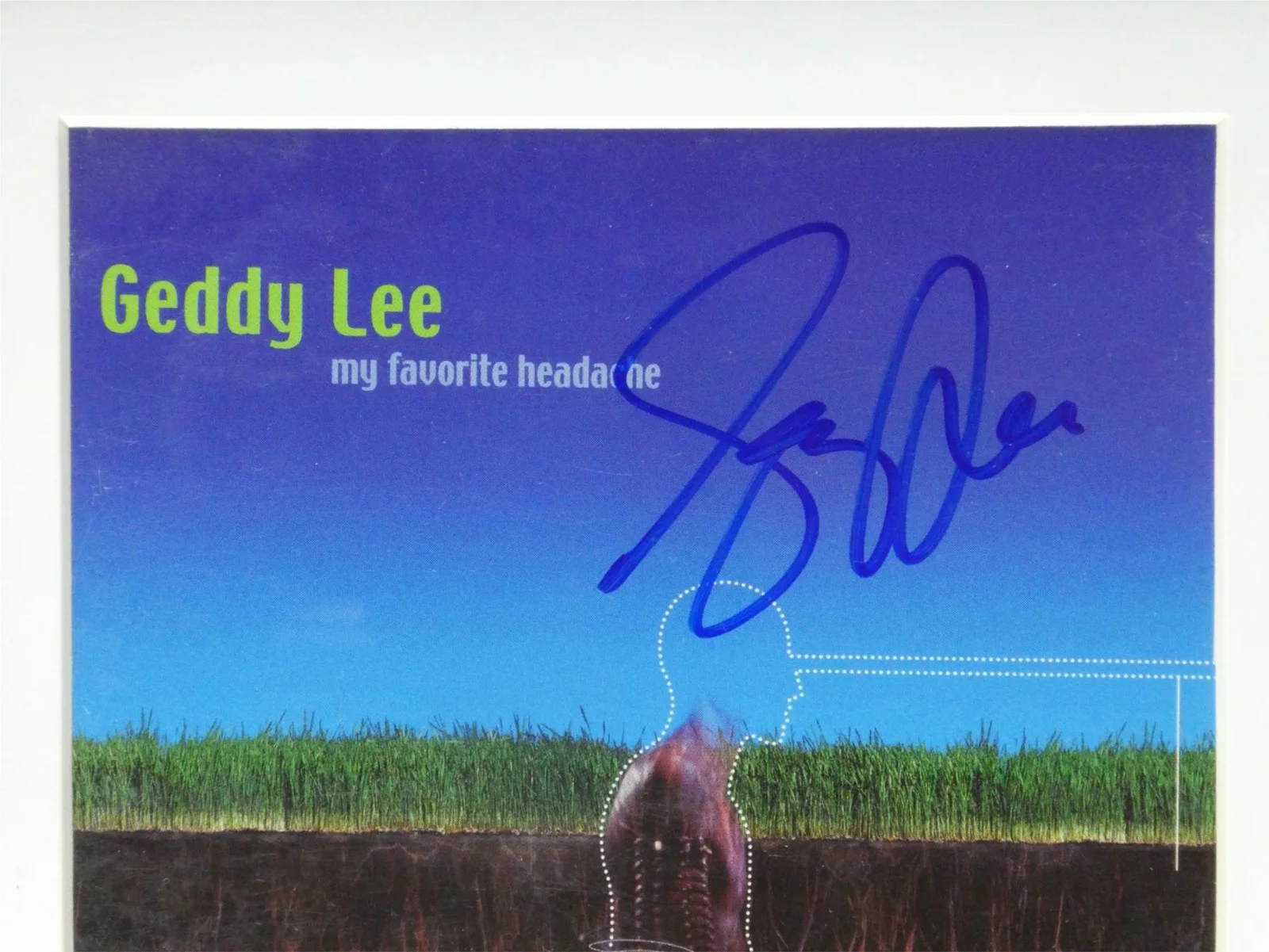 Geddy Lee Signed CD Framed Display Matted w/ Cover My Favorite Headache JSA COA, image 4