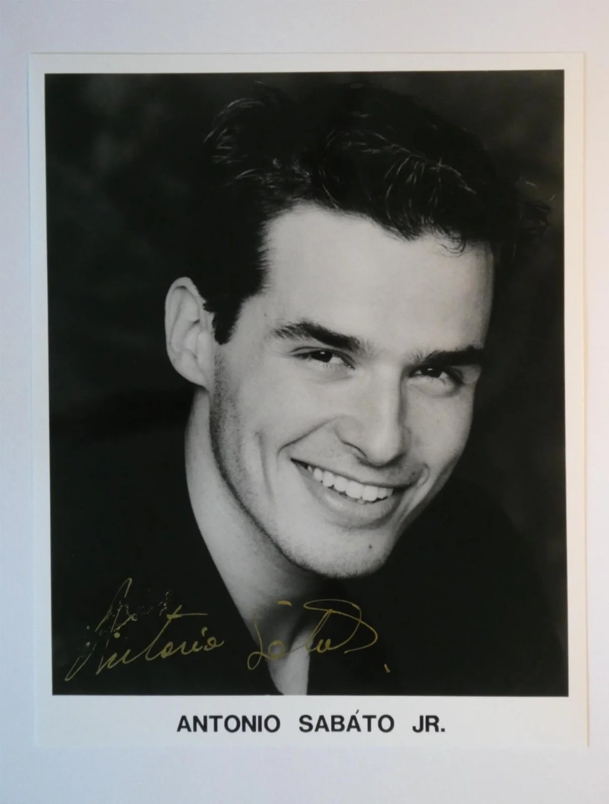 Antonio Sabato Jr — Antonio Sabato Jr Signed B&W 8x10 Photo Autographed, Smeared