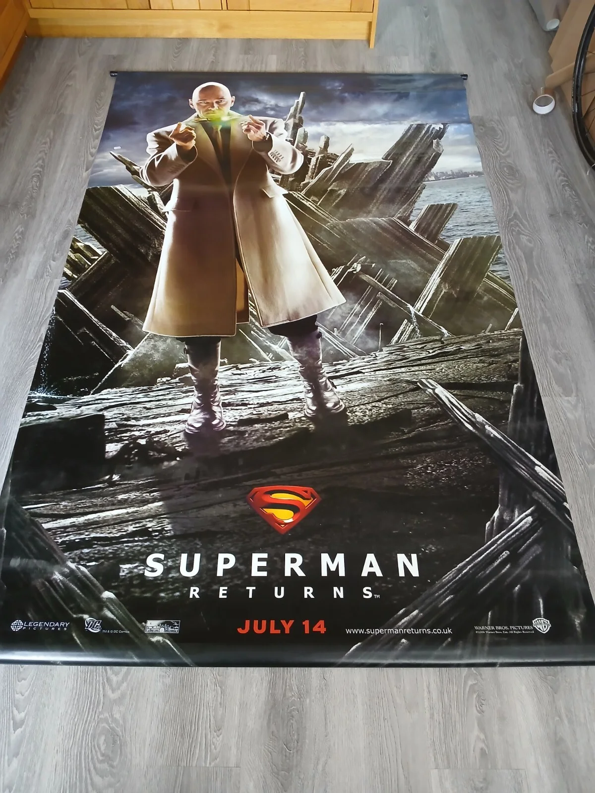 Superman Returns Cinema Banner Promo 227cm X 142cm Giant Cinema Vinyl Dc Comics, изображение 3