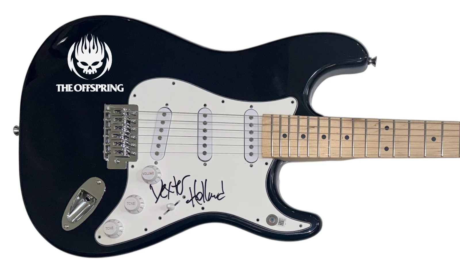 Dexter Holland THE OFFSPRING Signed Autograph Electric Guitar Singer Beckett COA, изображение 2