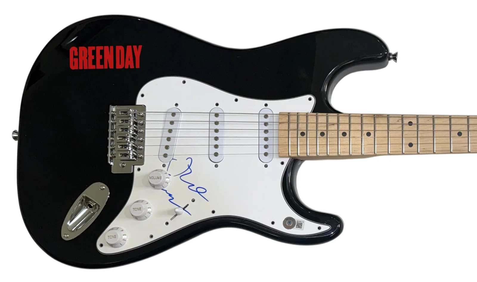 Tre Cool Green Day Signed Autograph Electric Guitar Band Drummer Beckett COA, изображение 2