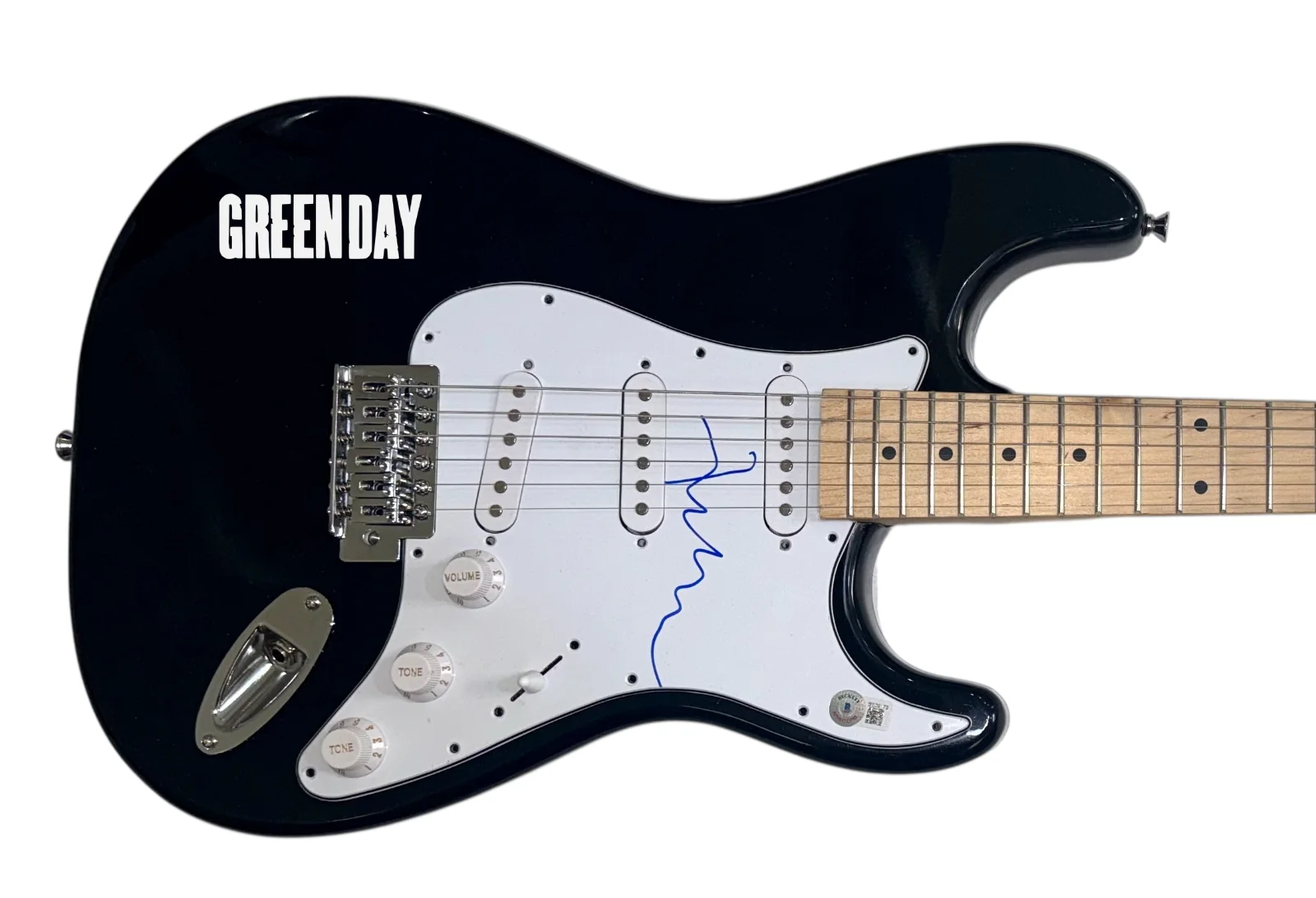 Tre Cool Green Day Signed Autograph Electric Guitar Band Drummer Beckett COA, image 2