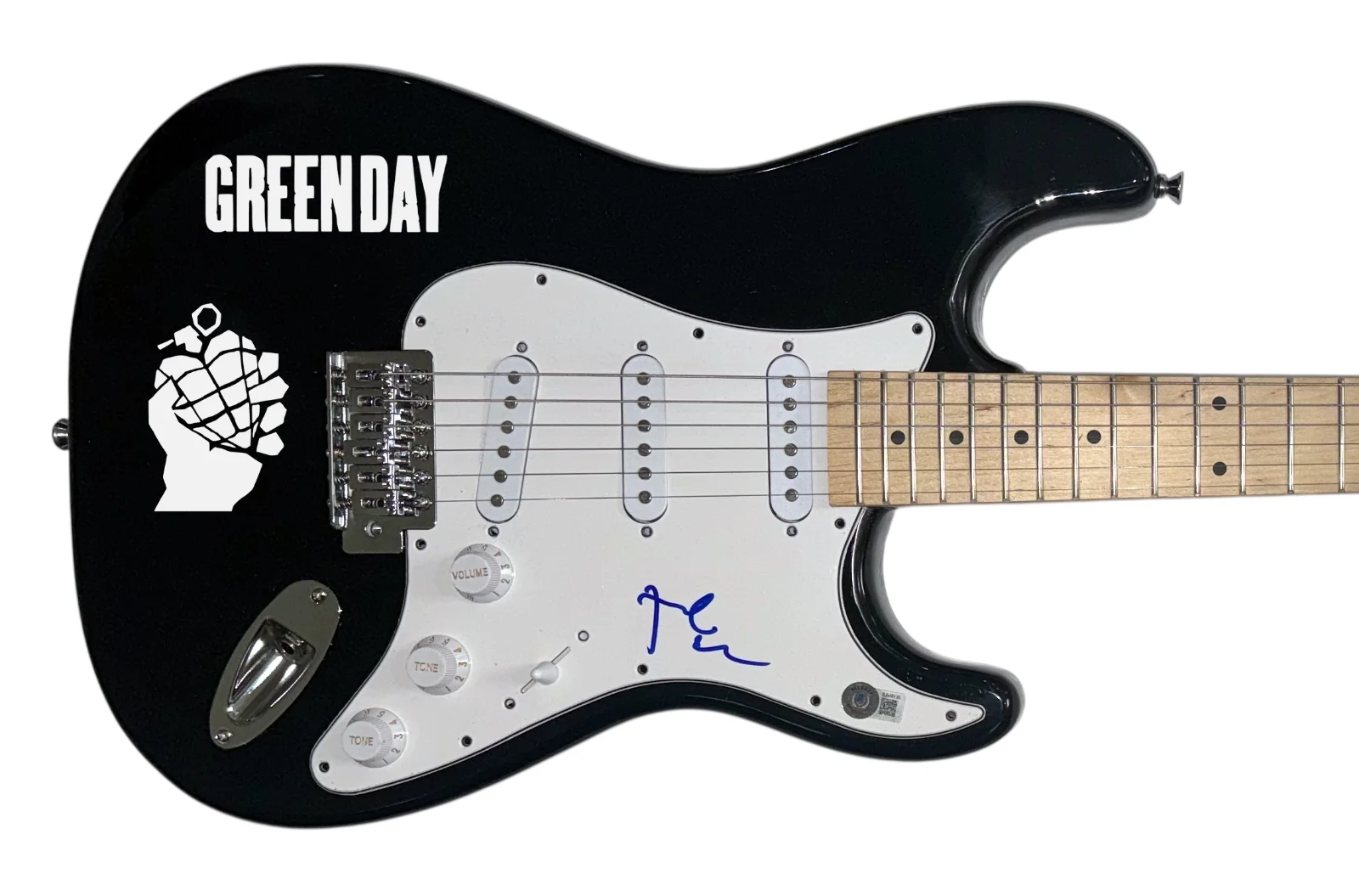 Tre Cool Green Day Signed Autograph Electric Guitar Band Drummer Beckett COA, изображение 2