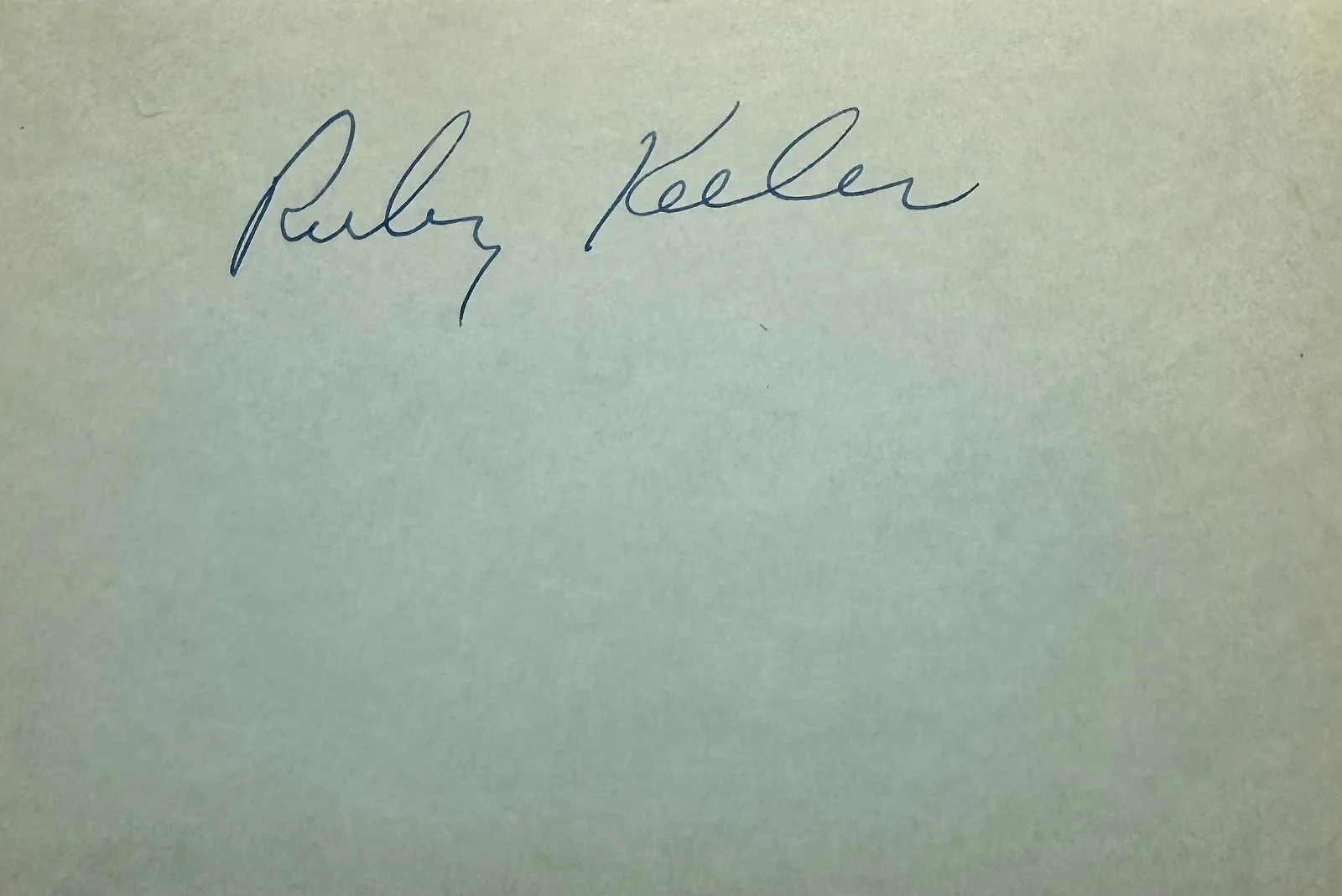 Ruby Keeler — RUBY KEELER Signed Autographed 4x6 INDEX CARD Footlight Parade 42nd Street DAMES