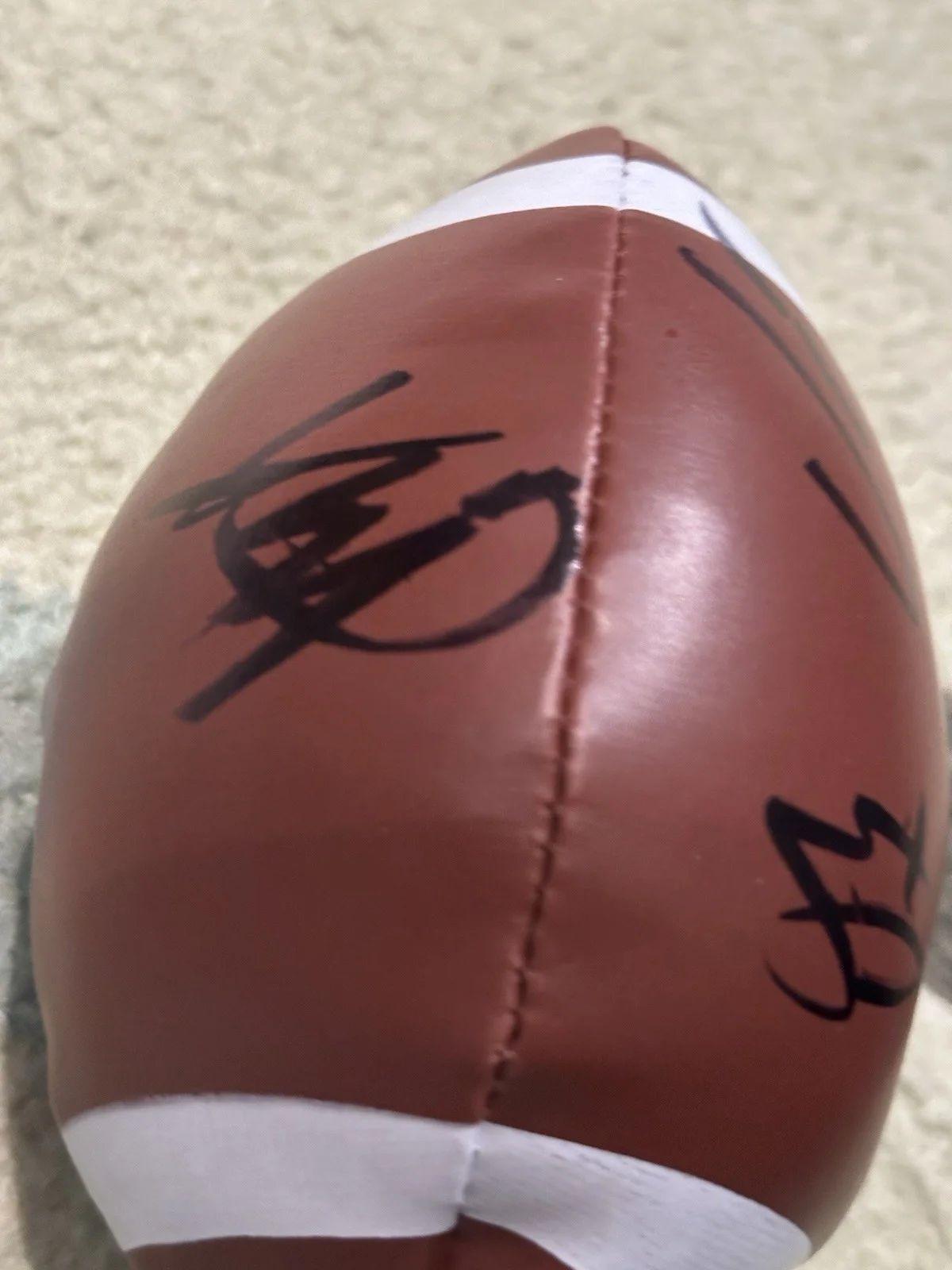 The Outsiders Broadway Cast Signed Soc Football Small Plush, image 2