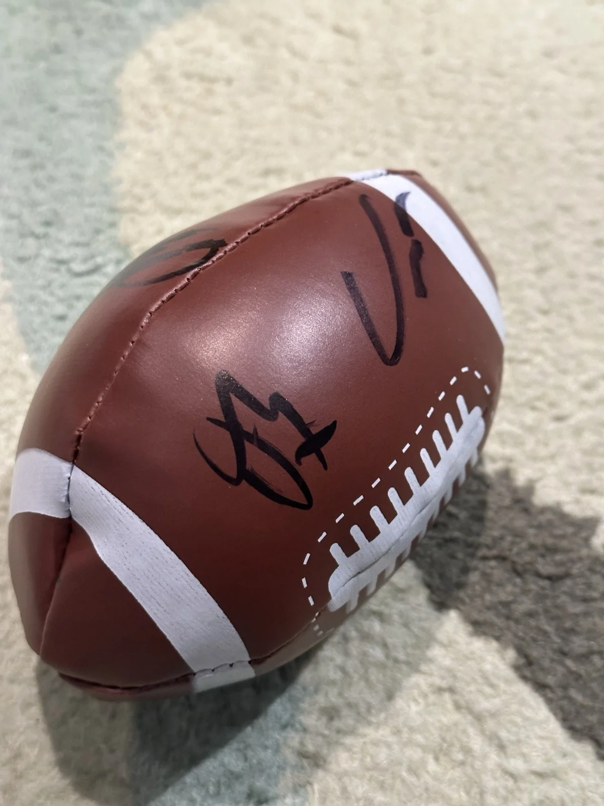 The Outsiders Broadway Cast Signed Soc Football Small Plush, image 3