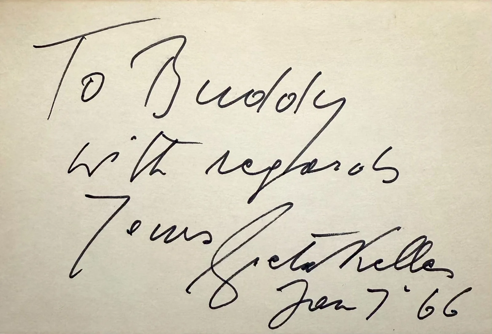 Greta Keller — GRETA KELLER Signed Autograph 4x6 INDEX CARD "The Great Lady of Chanson" SINGER, image 3