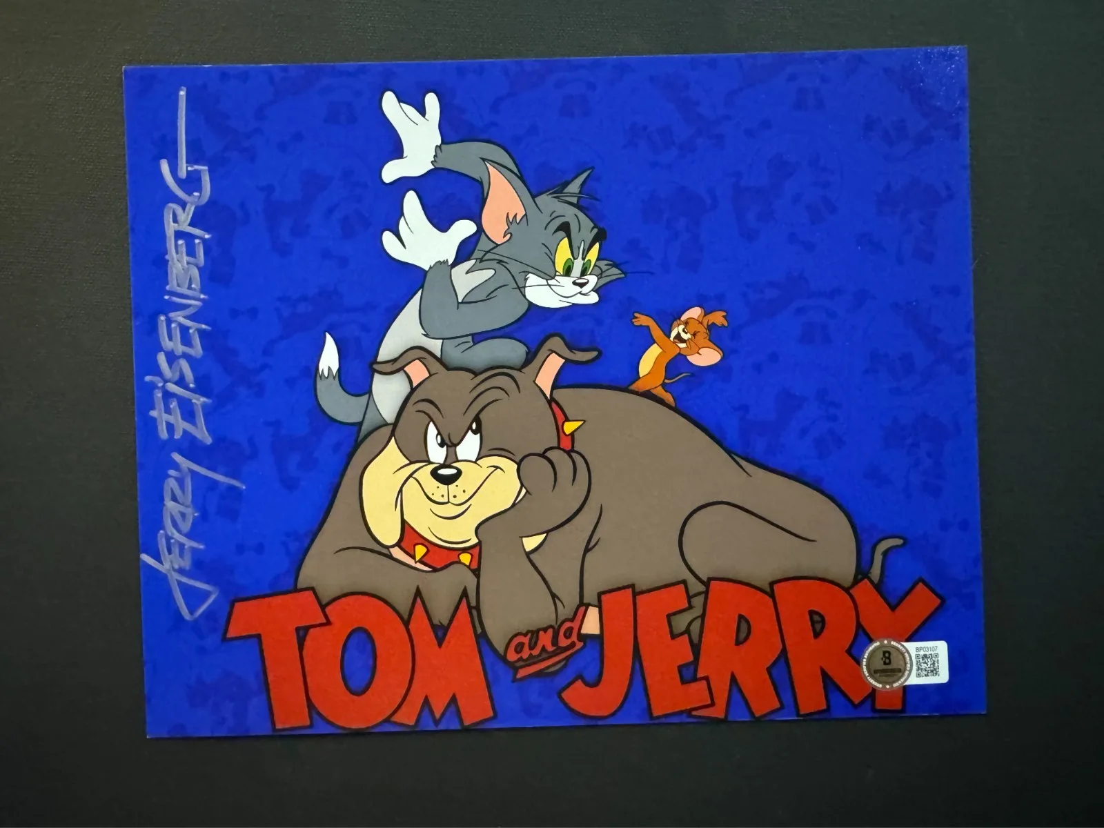Jerry Eisenberg — Jerry Eisenberg Rare! autographed signed Tom & Jerry 8x10 photo Beckett BAS coa