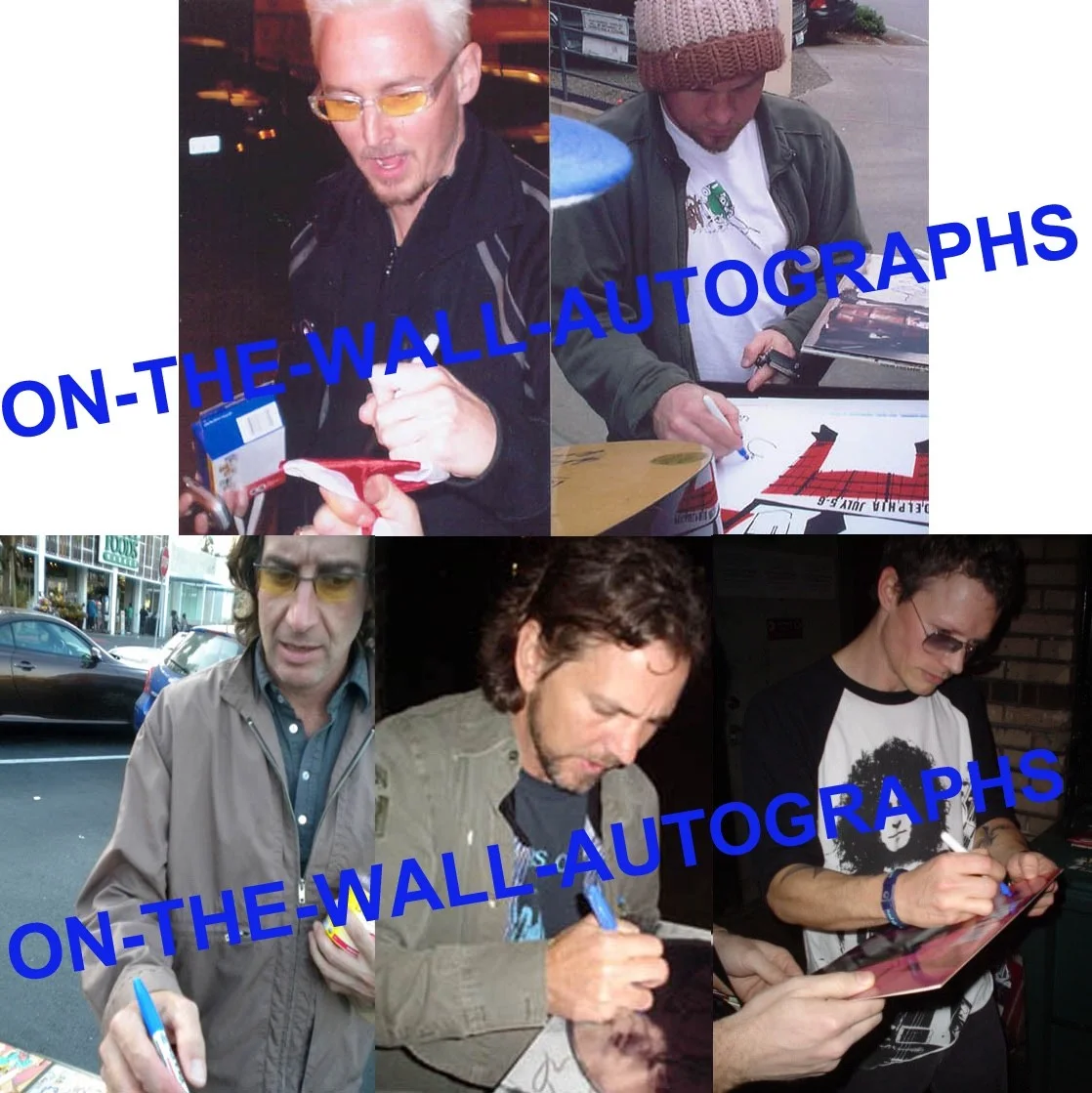 PEARL JAM HAND SIGNED AUTOGRAPHED VINTAGE 11X14 ORIGINAL BAND PHOTO BY 5! PROOF!, image 5