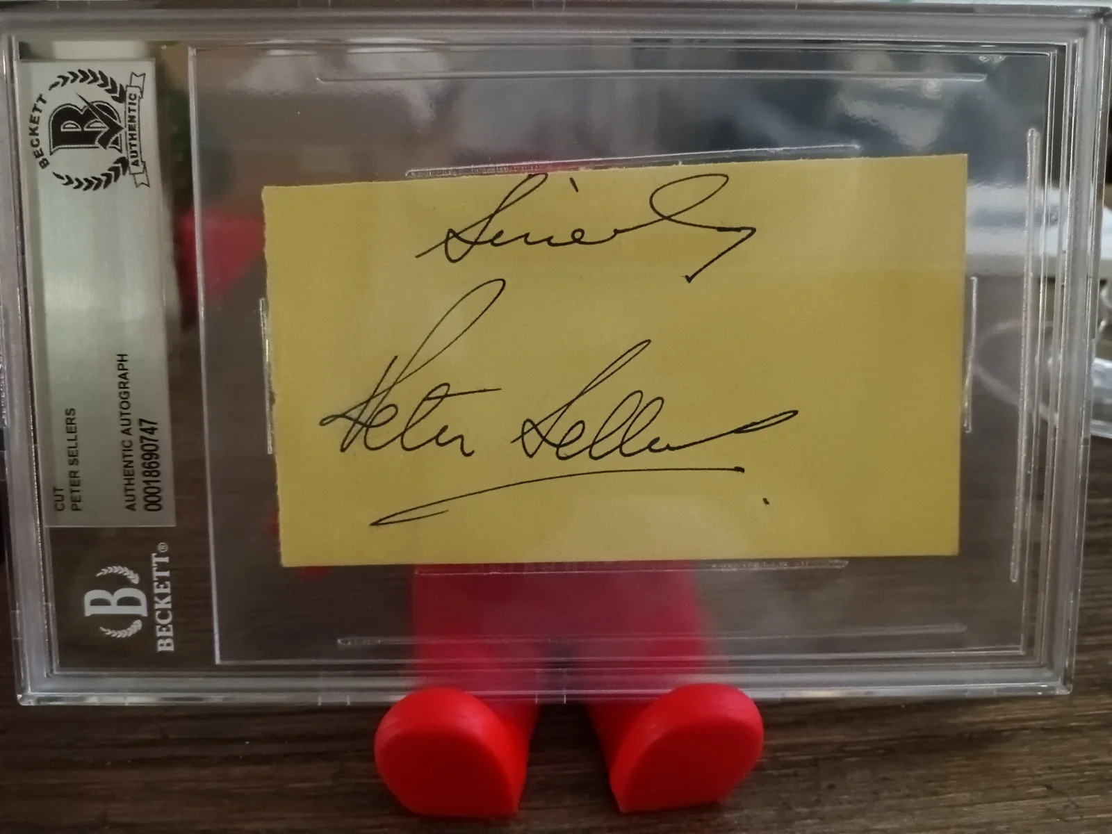 The Pink Panther PETER SELLERS hand signed Cut New Slab, изображение 3