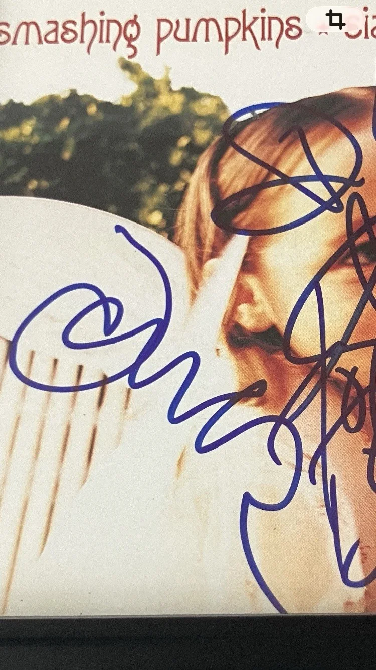 SMASHING PUMPKINS SIGNED/AUTOGRAPHED CD COVER FRAMED WITH COA, image 2