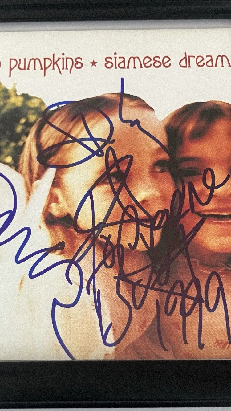 SMASHING PUMPKINS SIGNED/AUTOGRAPHED CD COVER FRAMED WITH COA, image 3