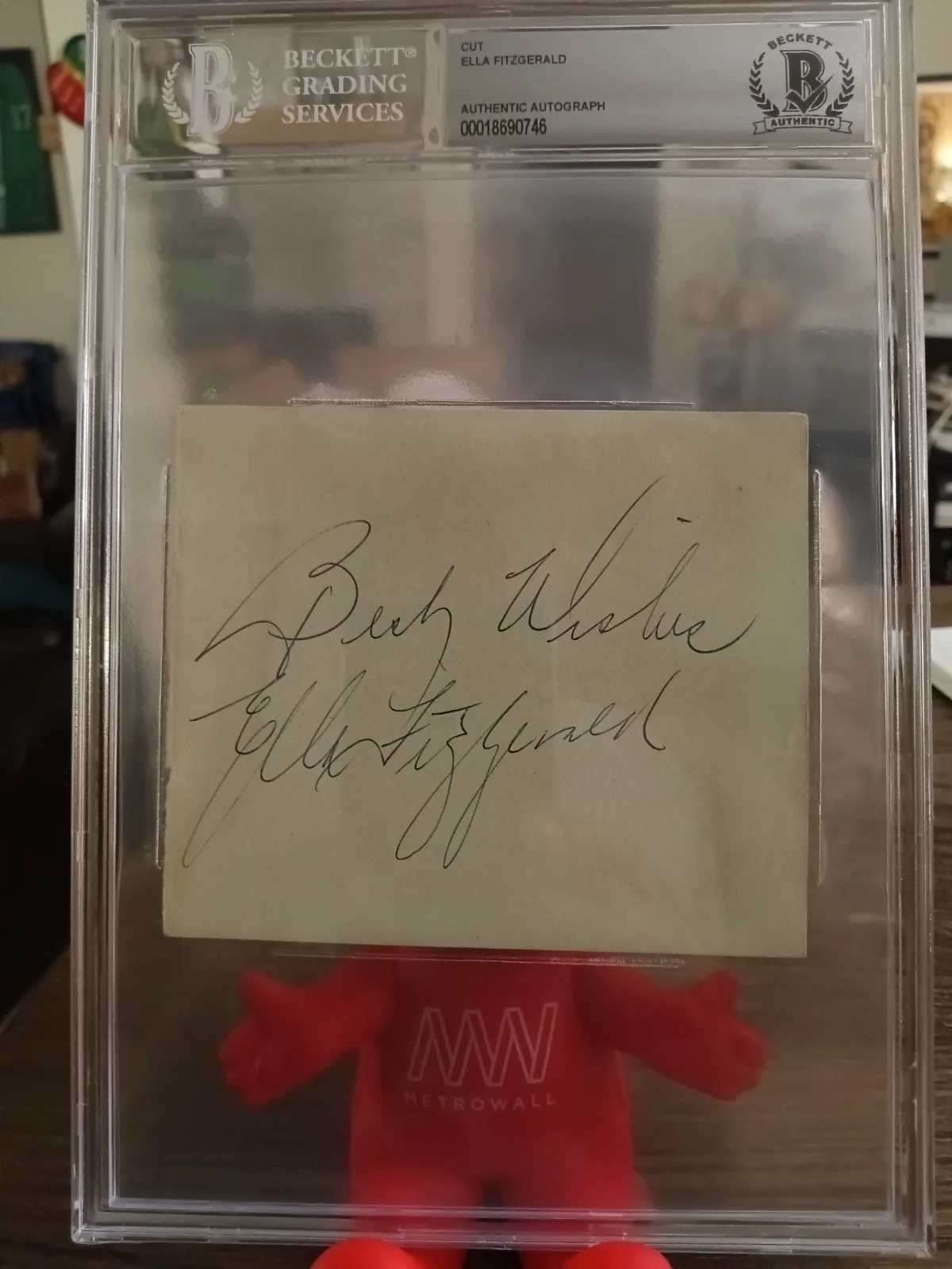 Ella Fitzgerald Hand Signed Cut Beckett Queen Of Jazz Authentic 7x4.5 Slab New, изображение 2