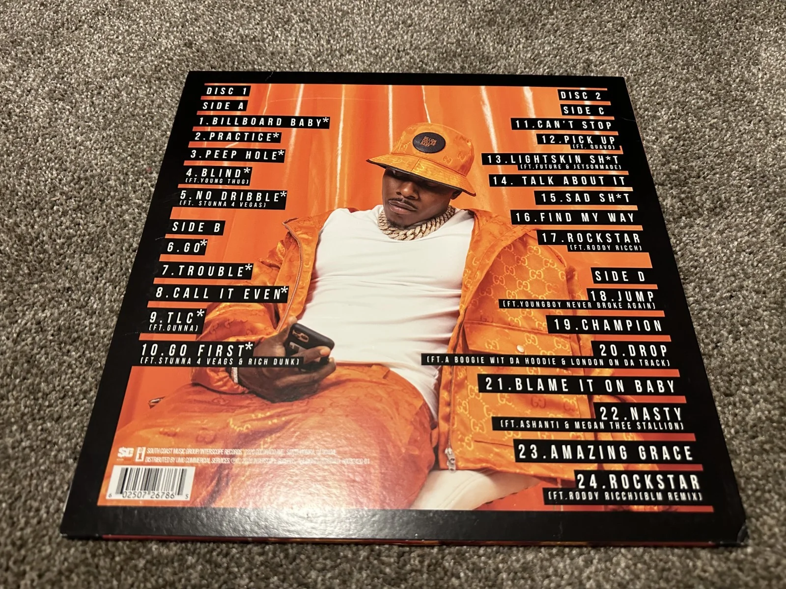 DaBaby Signed Autographed Auto Vinyl 2LP BLAME IT ON BABY DELUXE RAP HIP HOP, image 3