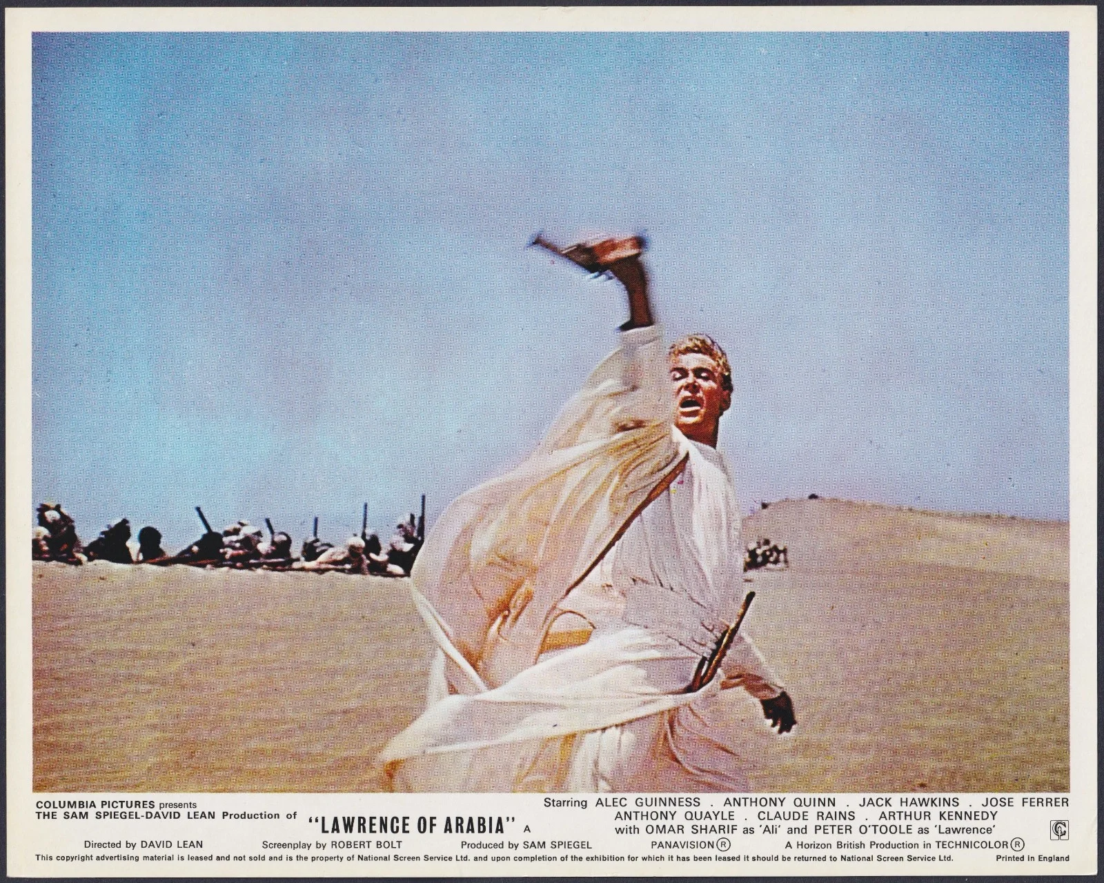 Lawrence of Arabia 6x ORIGINAL UK FOH Lobby Cards Peter O'Toole David Lean RR, изображение 2
