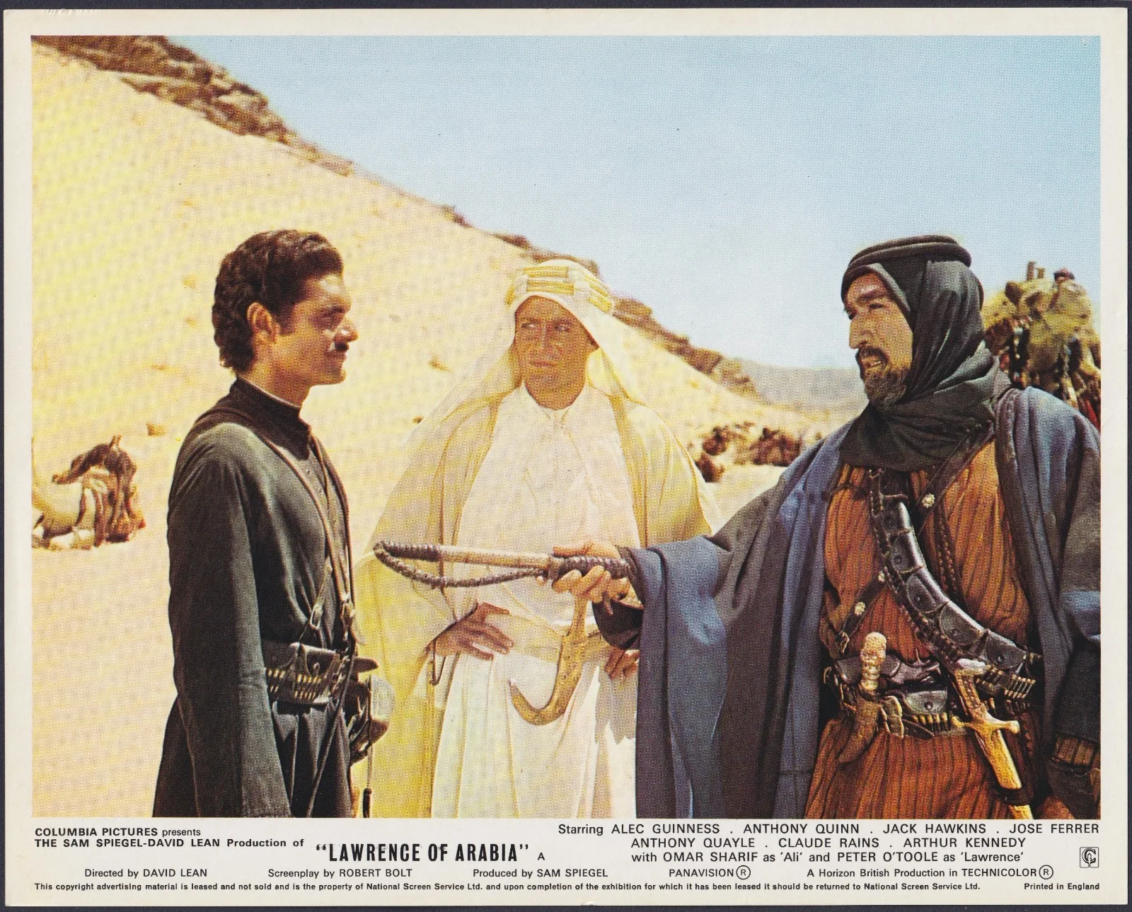 Lawrence of Arabia 6x ORIGINAL UK FOH Lobby Cards Peter O'Toole David Lean RR, изображение 4