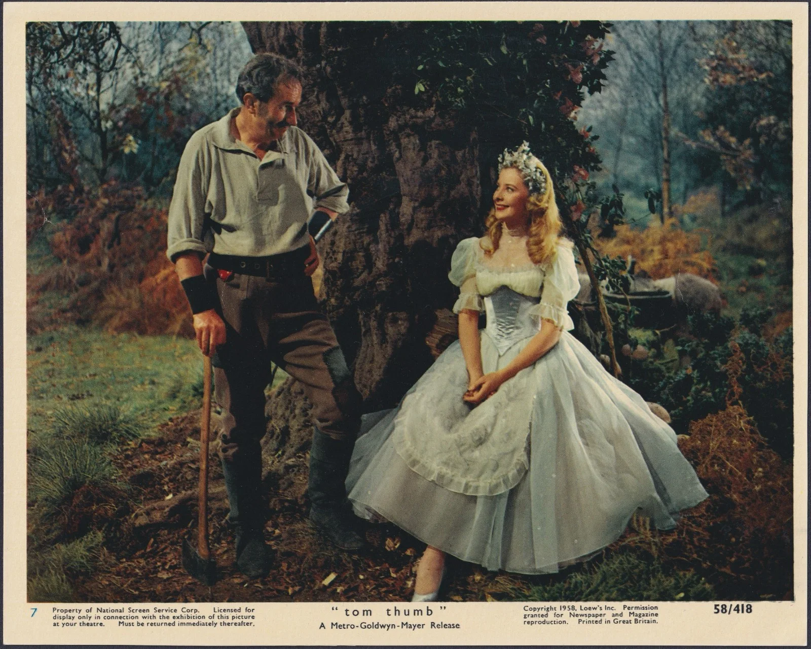 Tom Thumb 7x ORIGINAL UK FOH Lobby Cards George Pal Russ Tamblyn 1958, изображение 3