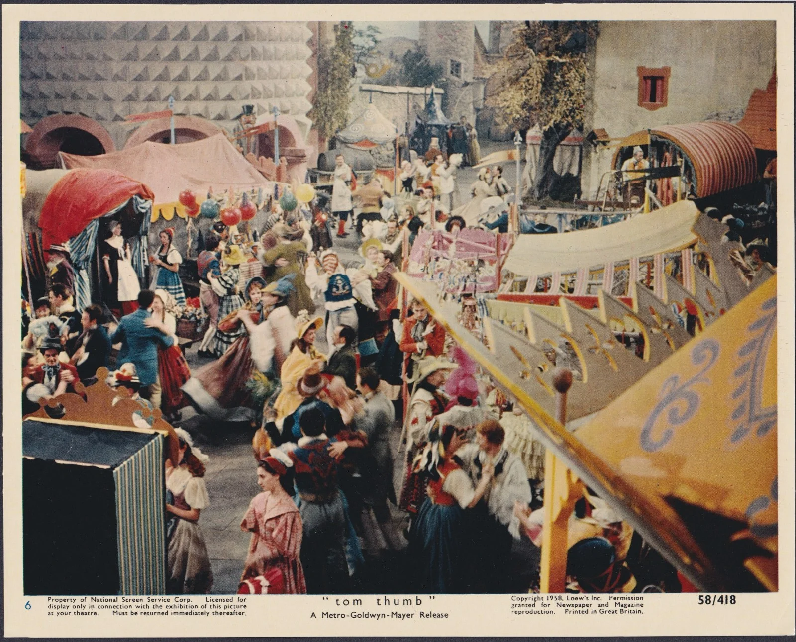 Tom Thumb 7x ORIGINAL UK FOH Lobby Cards George Pal Russ Tamblyn 1958, изображение 4