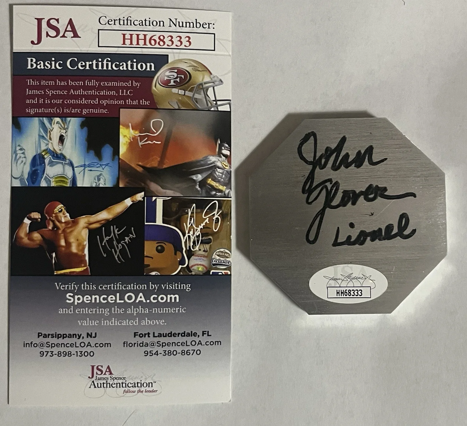 Michael Rosenbaum, John Glover — SMALLVILLE SIGNED CLARK’S SHIP KEY Michael Rosenbaum & John Glover JSA COA METAL, image 2