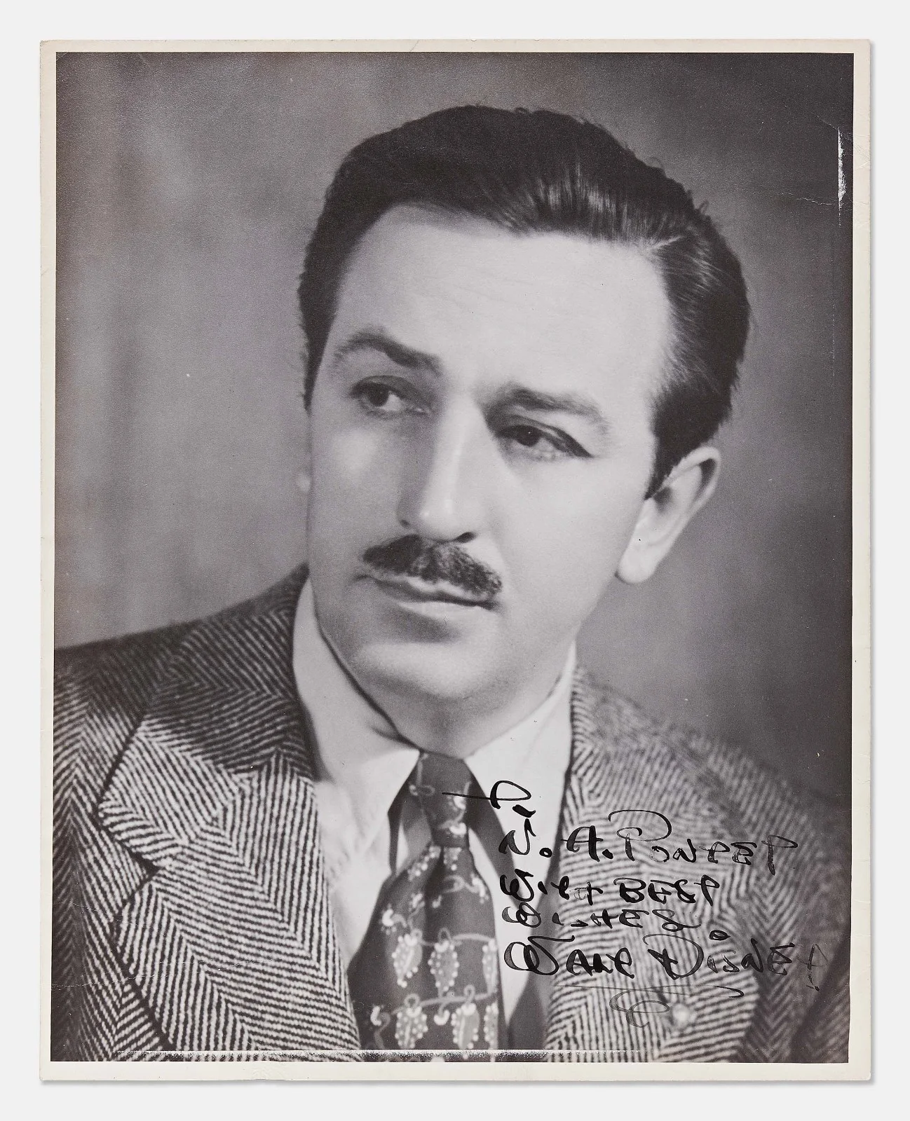 Walt Disney Large 11" x 14" Signed Photo - PSA/DNA Guaranteed w Phil Sears COA, image 2