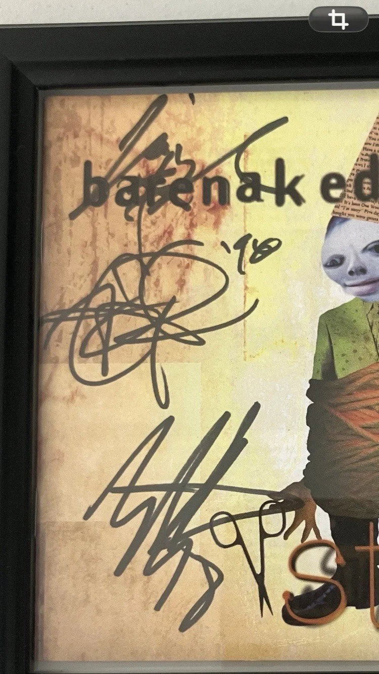 BARENAKED LADIES SIGNED/AUTOGRAPHED CD COVER STUNT FRAMED WITH COA, image 2