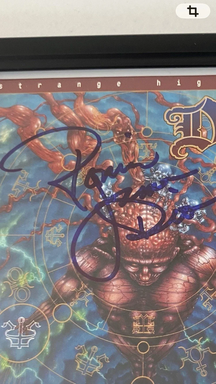 BLACK SABBATH/RONNIE JAMES DIO SIGNED/AUTOGRAPHED CD COVER FRAMED WITH COA, image 2