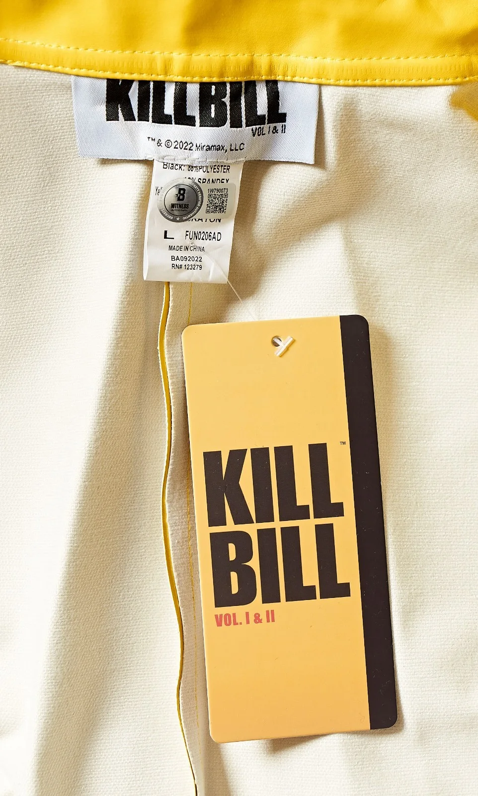 Yellow Leather "Kill Bill" Jacket Signed by Uma Thurman -- With Beckett Hologram, изображение 3