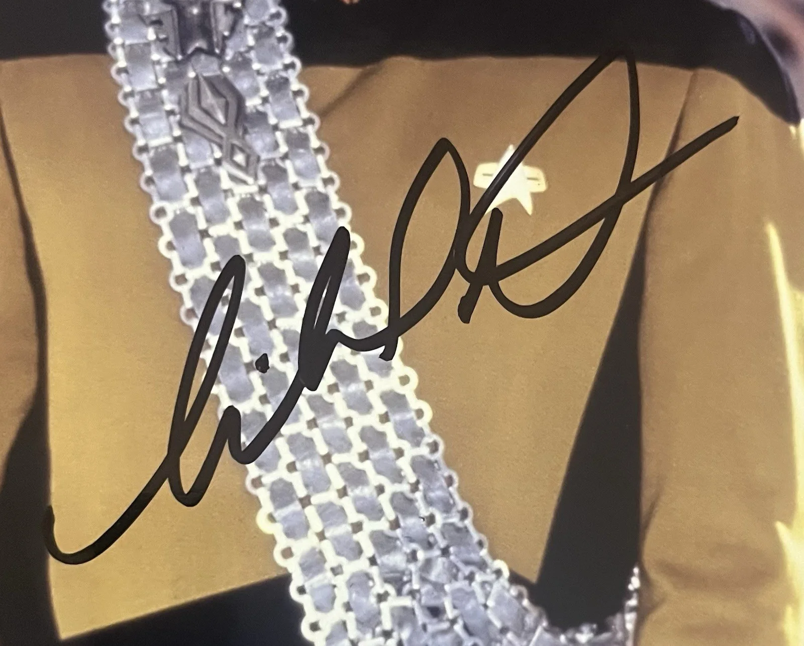 Michael Dorn — Michael Dorn SIGNED As Worf From Star Trek: TNG 8x10 Photo Autographed CE COA, image 2