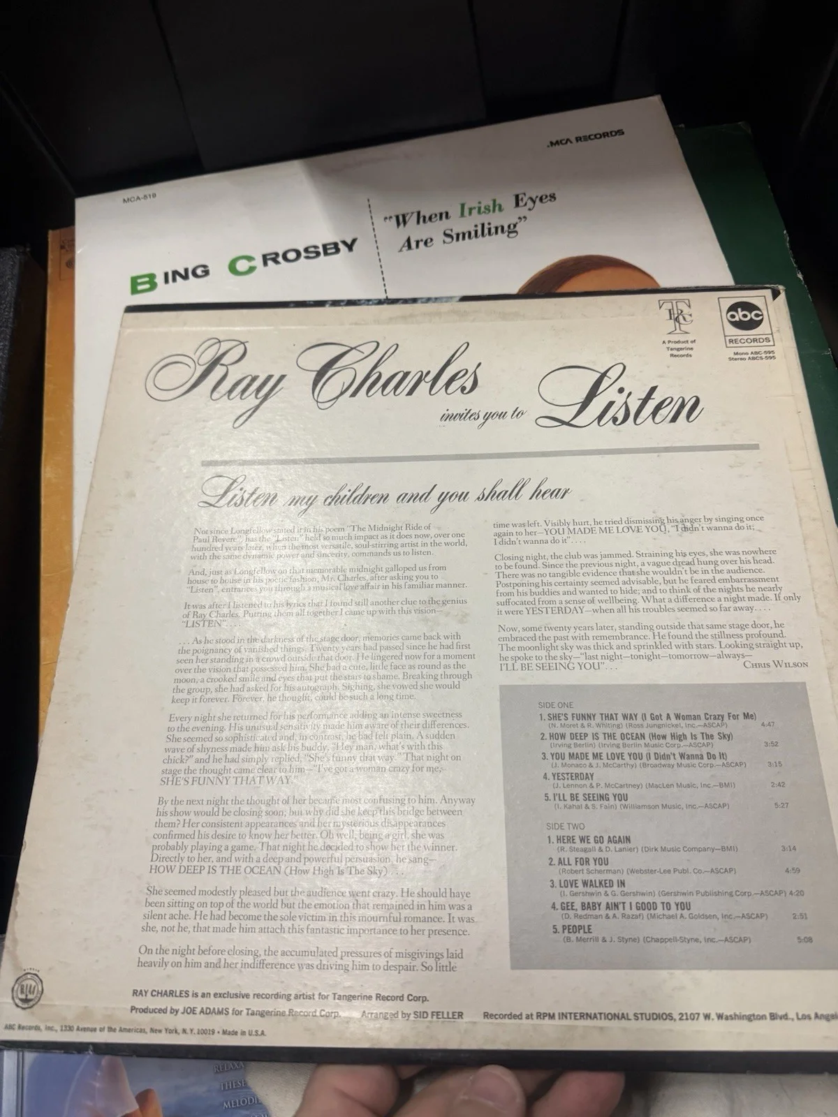 Ray Charles invites you to Listen - Vinyl Record Used Good Condition, image 2