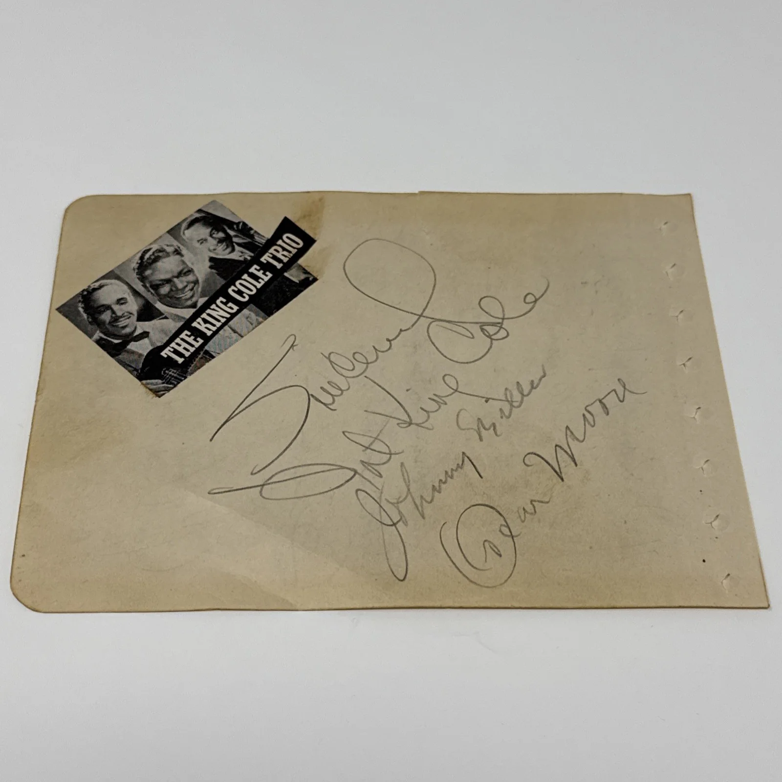 Nat King Cole Trio Autographs With Cab Calloway + More, Jazz Music, COA, image 2