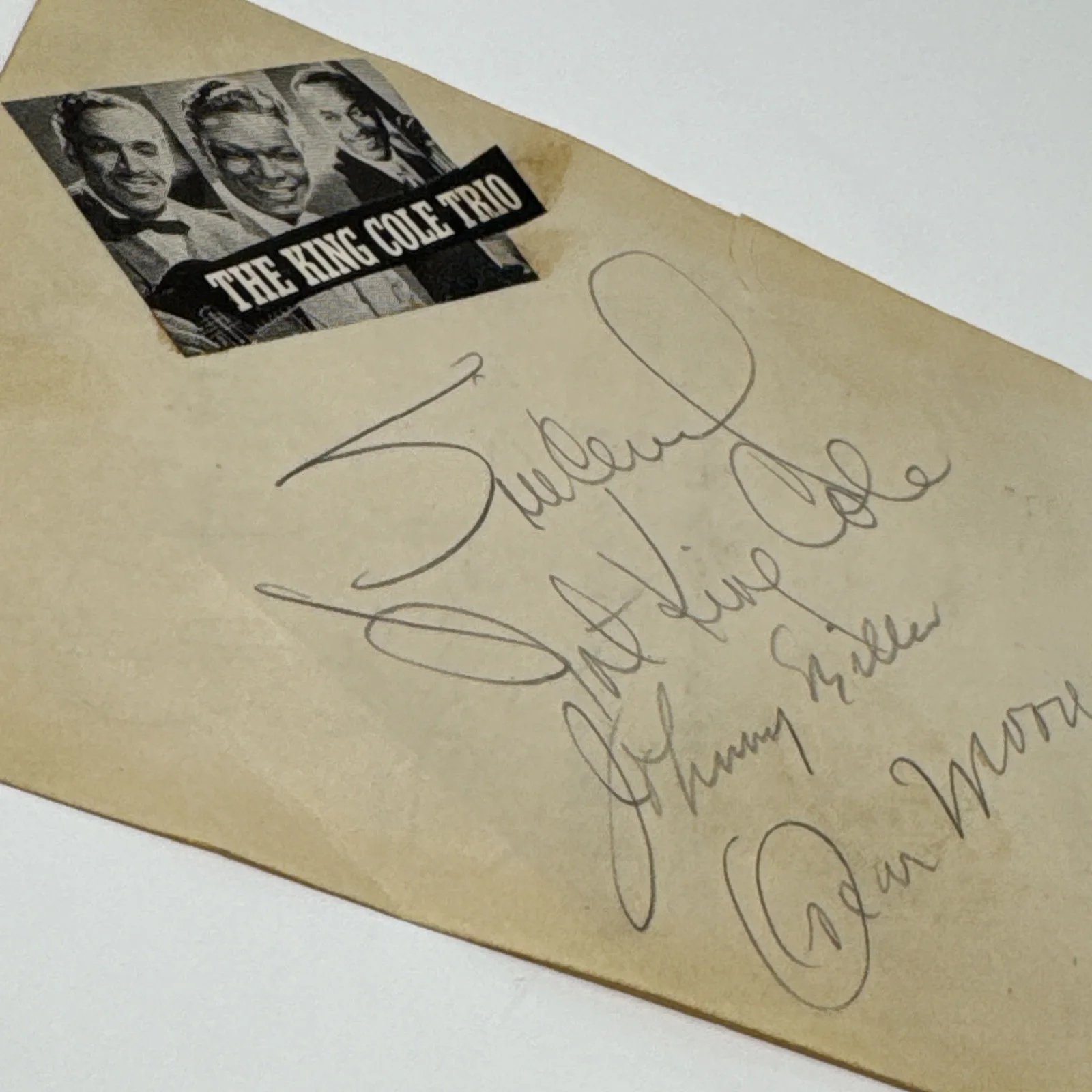 Nat King Cole Trio Autographs With Cab Calloway + More, Jazz Music, COA, image 3