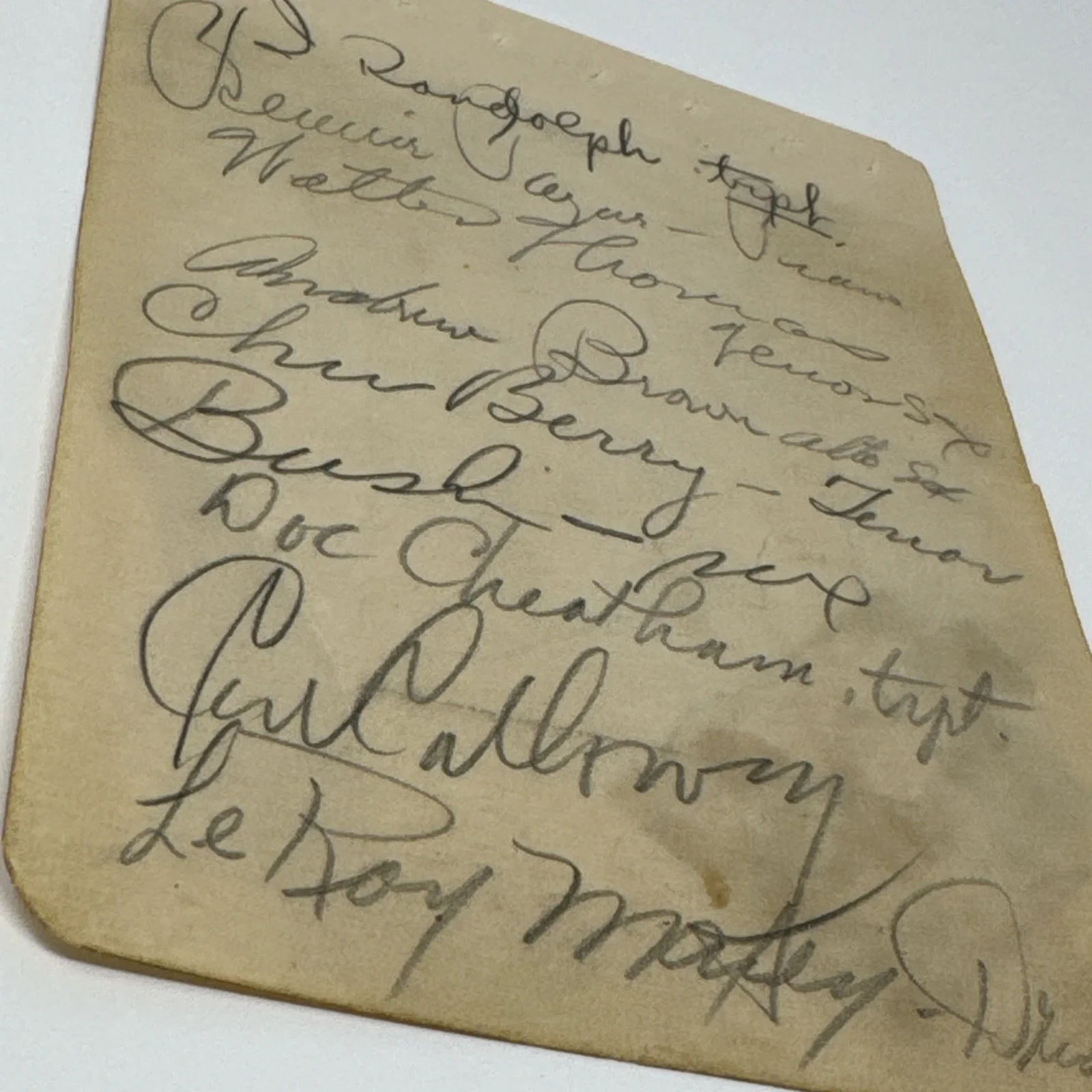 Nat King Cole Trio Autographs With Cab Calloway + More, Jazz Music, COA, image 5