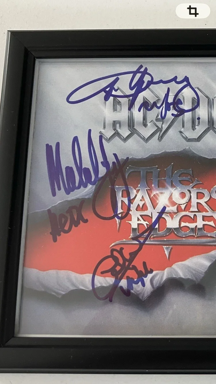 AC/DC SIGNED/AUTOGRAPHED CD COVER FRAMED WITH COA, image 2
