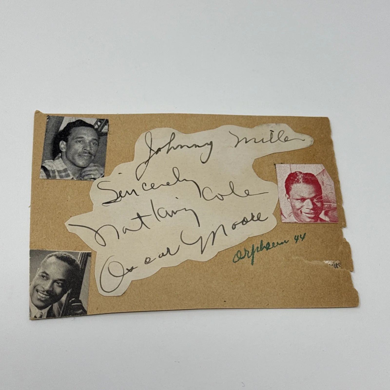 Nat King Cole Trio Signed Autographs Page Jazz Music, UACC COA, изображение 2