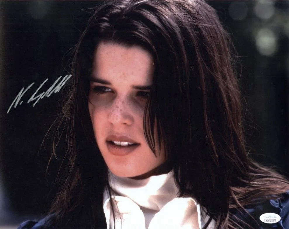 Neve Campbell — Neve Campbell SIGNED Scream 11x14 photo Sidney Prescott PROOF JSA COA