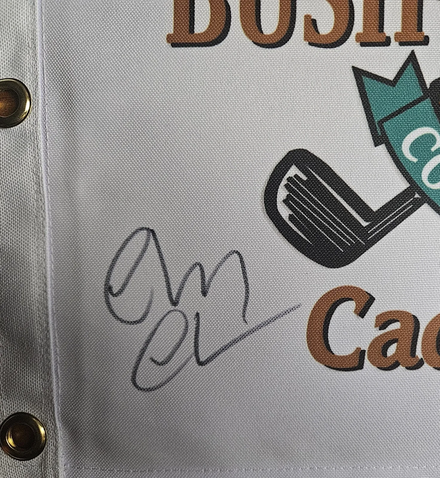 Chevy Chase — Chevy Chase Signed Caddyshack Bushwood Country Club Golf Flag Beckett COA, изображение 2